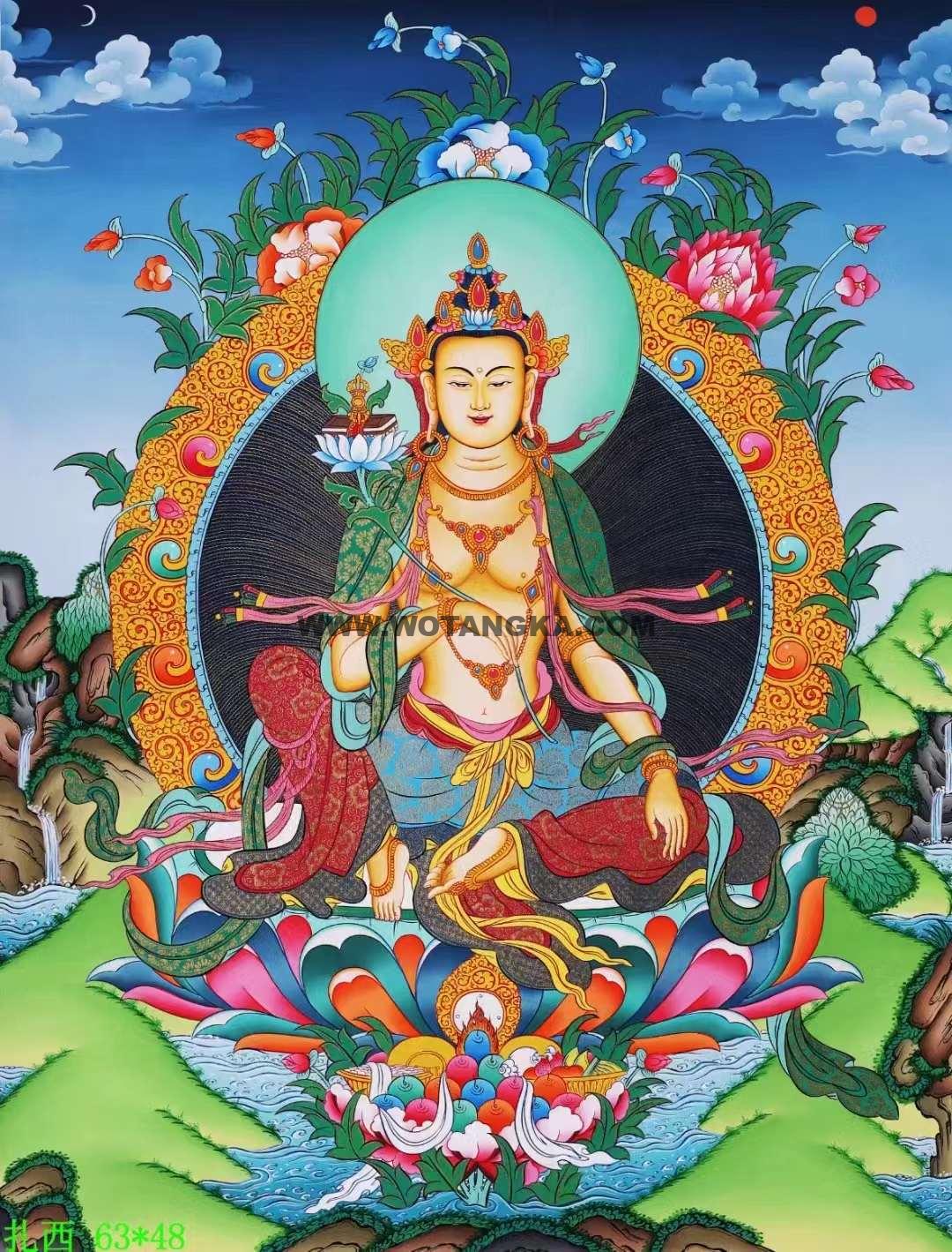 编号138-778383:彩绘唐卡-普贤菩萨(63*48CM左右)