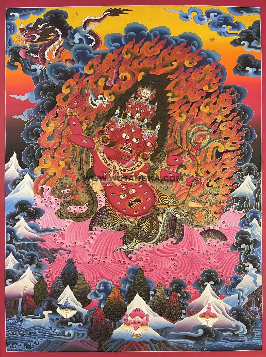 编号155-760582：彩绘唐卡-惹呼拉（75*50CM左右）