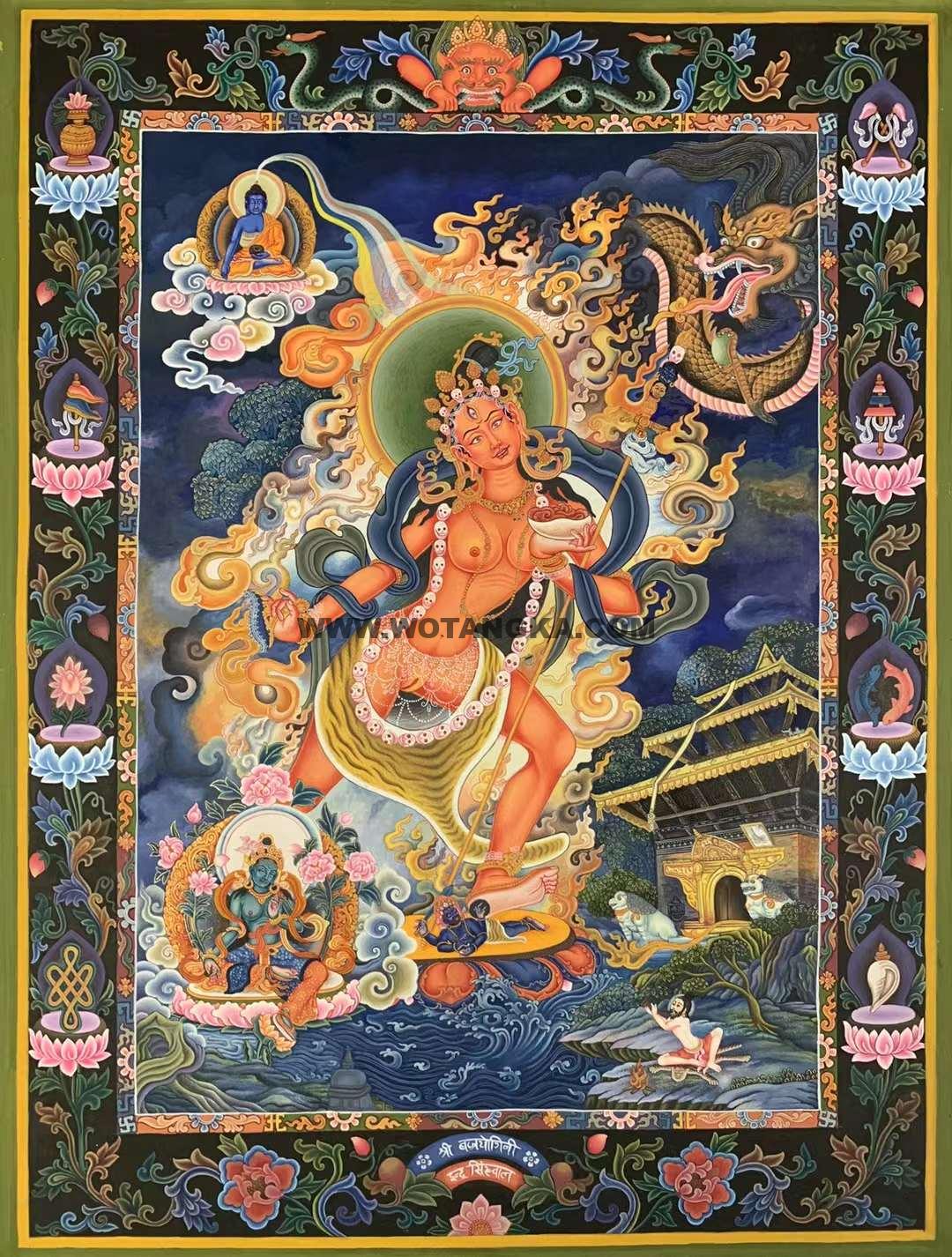 编号155-818564：彩绘唐卡-金刚瑜伽母（50*40CM左右）