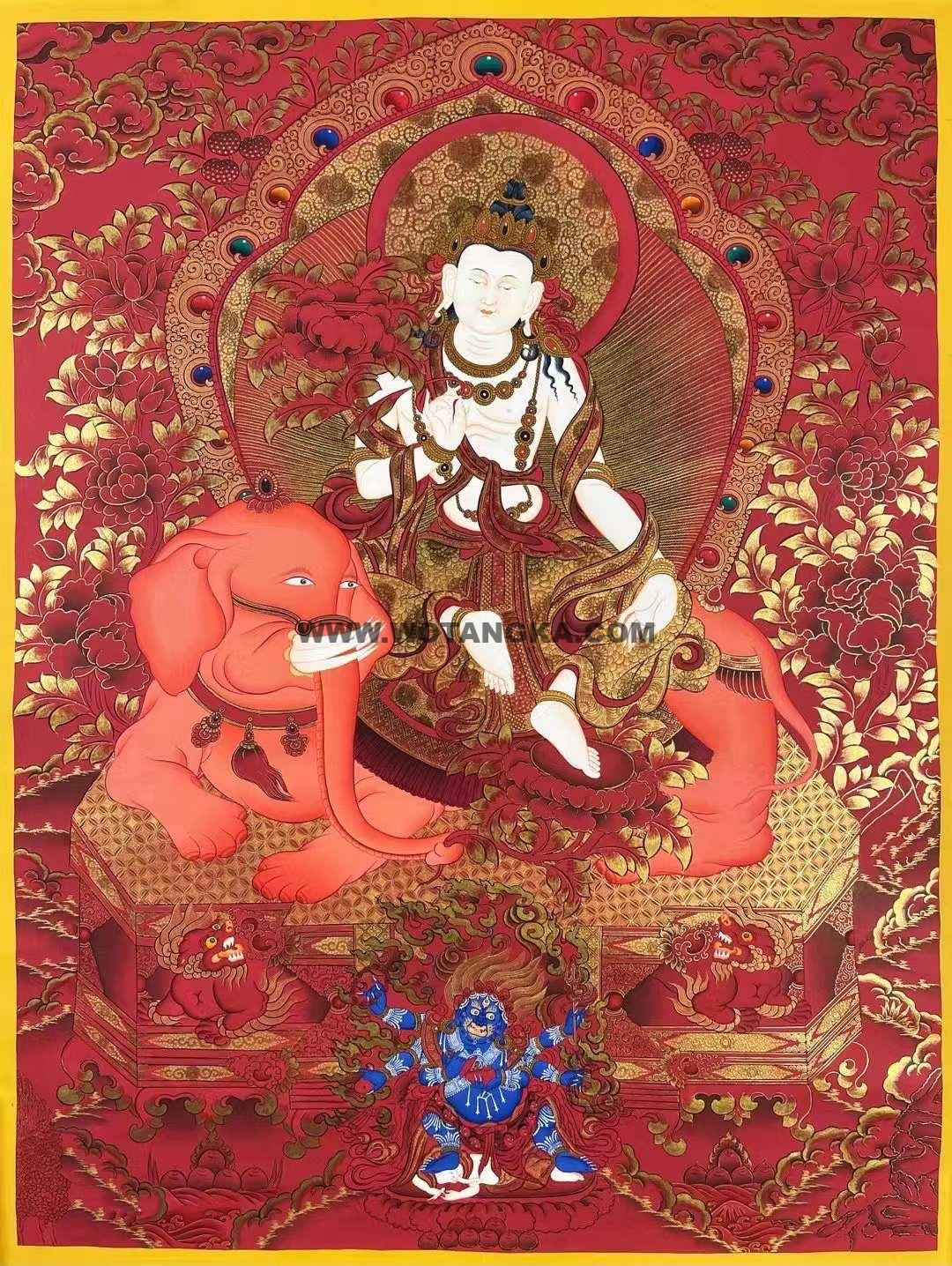 编号155-460136：红金唐卡-普贤菩萨（75*55CM左右）