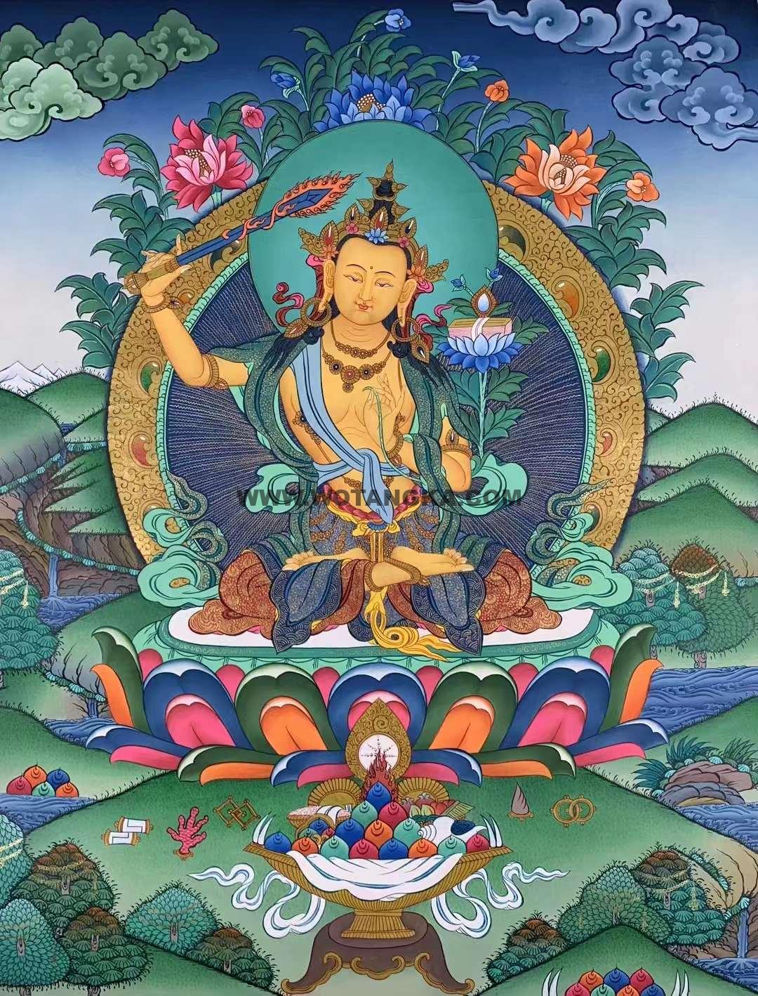 2022.04.16-文殊菩萨唐卡推荐与赏析