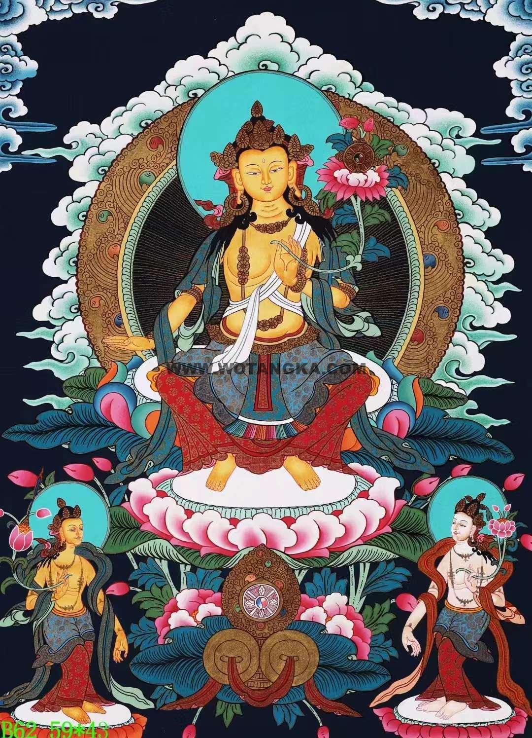 编号138-639485：彩绘唐卡-弥勒佛（59*43CM左右）