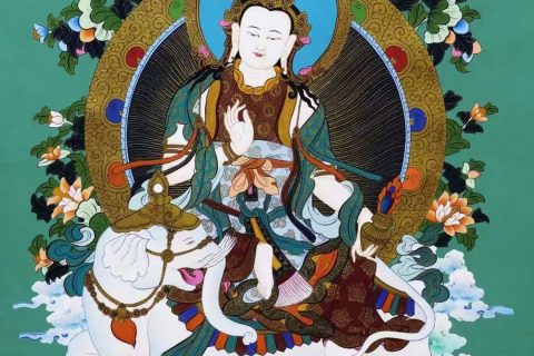 编号138-373051：彩绘唐卡-普贤菩萨（75*53CM左右）