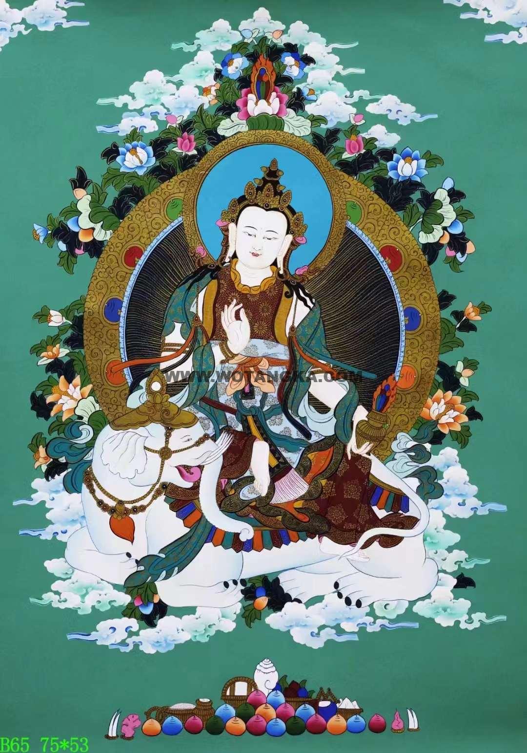 编号138-373051:彩绘唐卡-普贤菩萨(75*53CM左右)