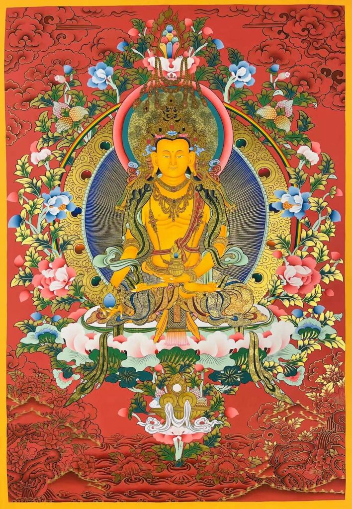 编号162-340156：红金唐卡-地藏王菩萨（75*55CM左右）