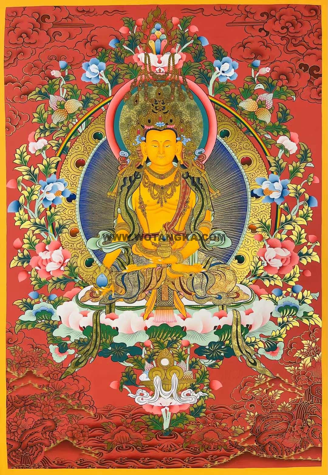编号162-340156:红金唐卡-地藏王菩萨(75*55CM左右)
