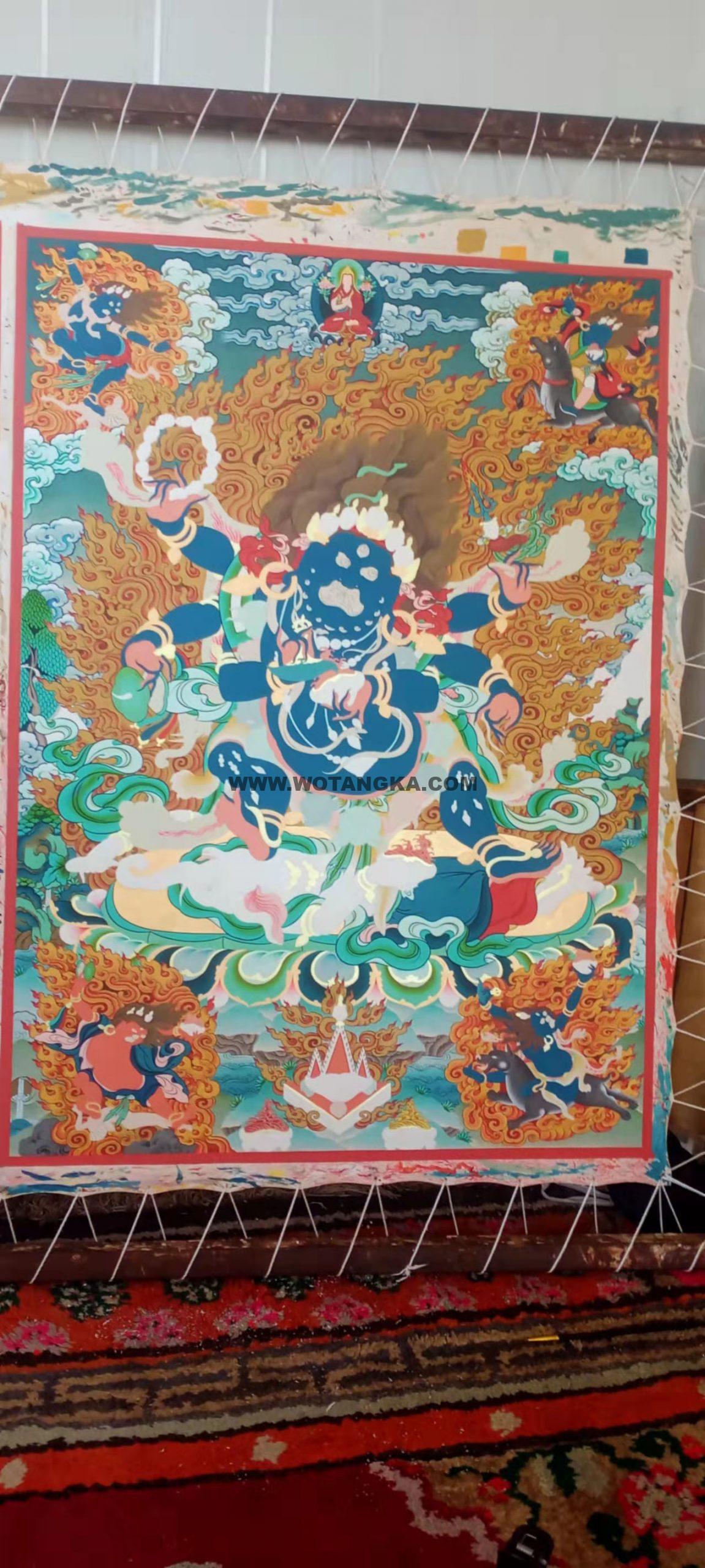 编号188-442969:彩绘唐卡-六臂玛哈嘎拉(75*55CM左右)
