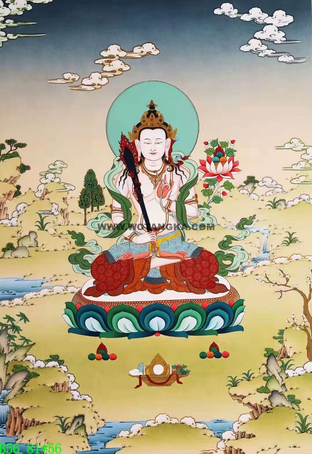 编号138-151637:彩绘唐卡-虚空藏菩萨(81*56CM左右)
