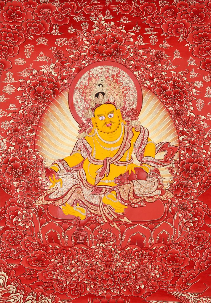 红金唐卡-黄财神