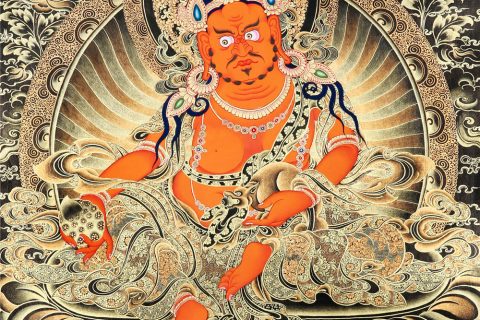 黑金唐卡-黄财神