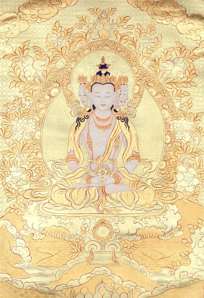 黄金唐卡-大日如来