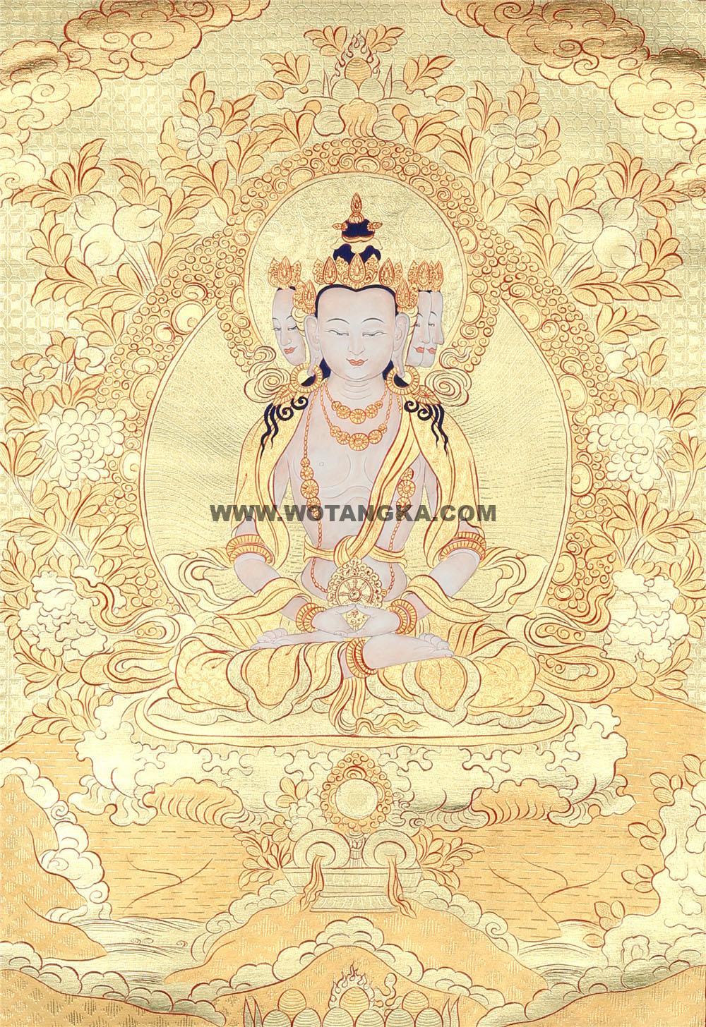 黄金唐卡-大日如来