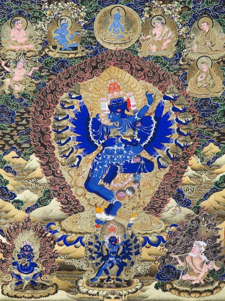 编号188-423922：黑金唐卡-喜金刚（100*70CM左右）