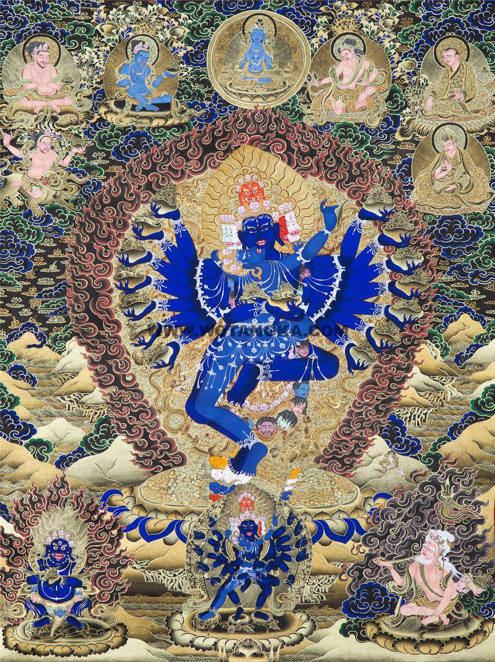 编号188-423922:黑金唐卡-喜金刚(100*70CM左右)