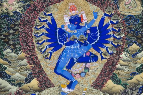 编号188-991694：黑金唐卡-喜金刚（85*55CM左右）