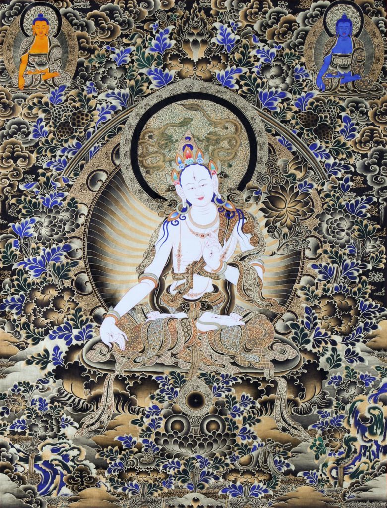 黑金唐卡-白度母