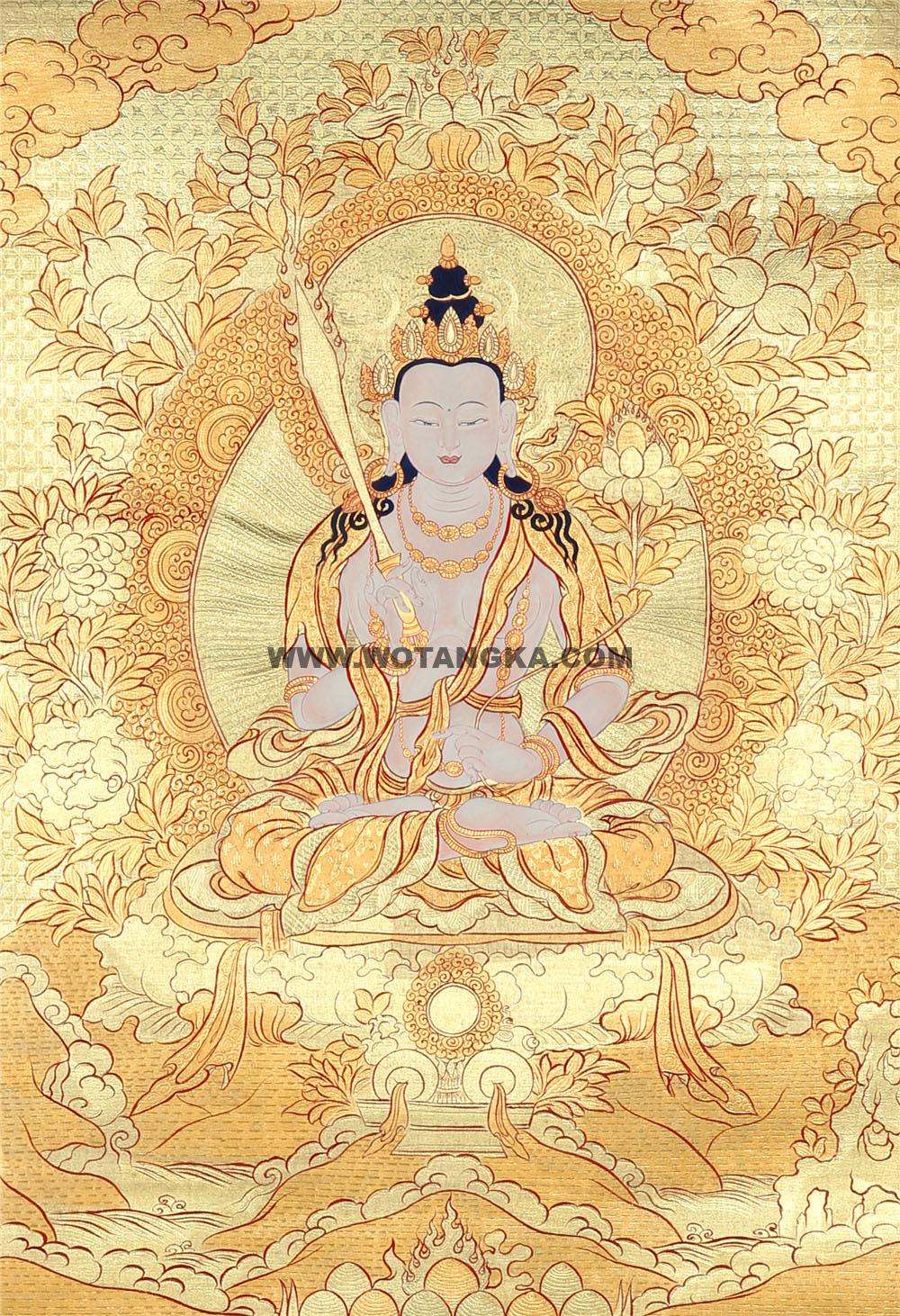 黄金唐卡-虚空藏菩萨