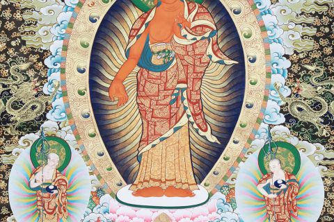 黑金唐卡-释迦牟尼佛