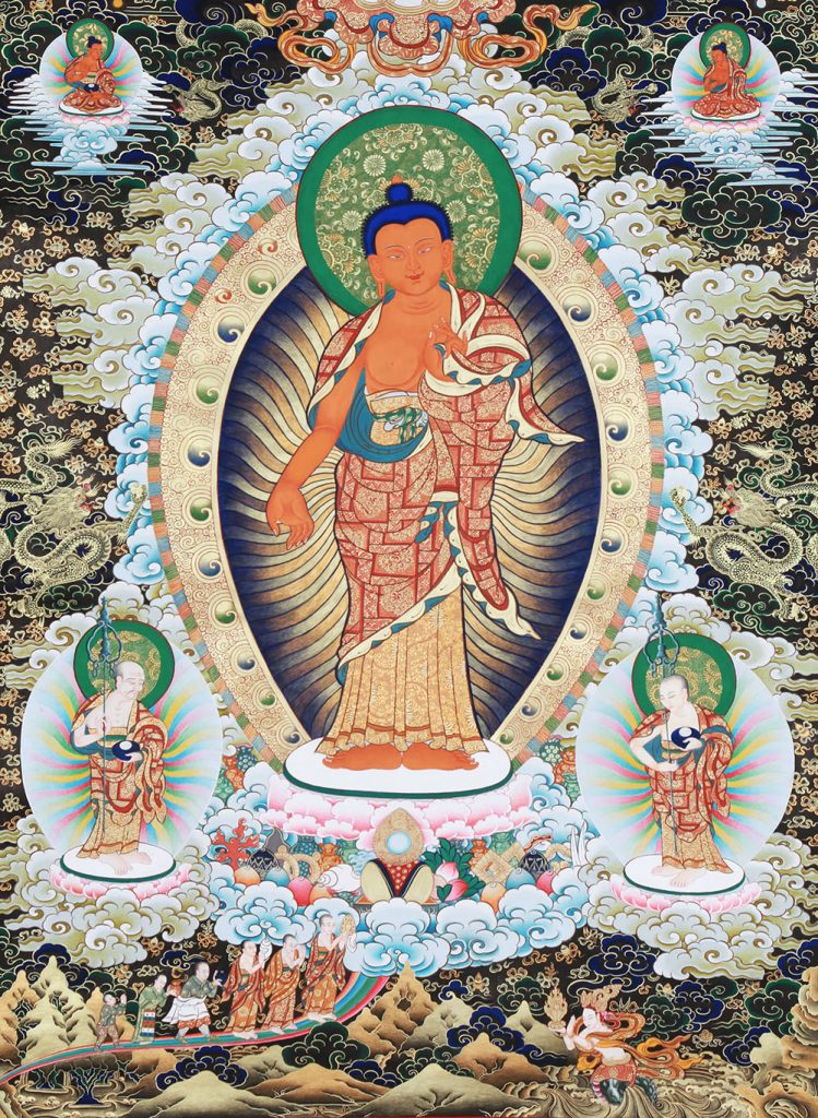 黑金唐卡-释迦牟尼佛