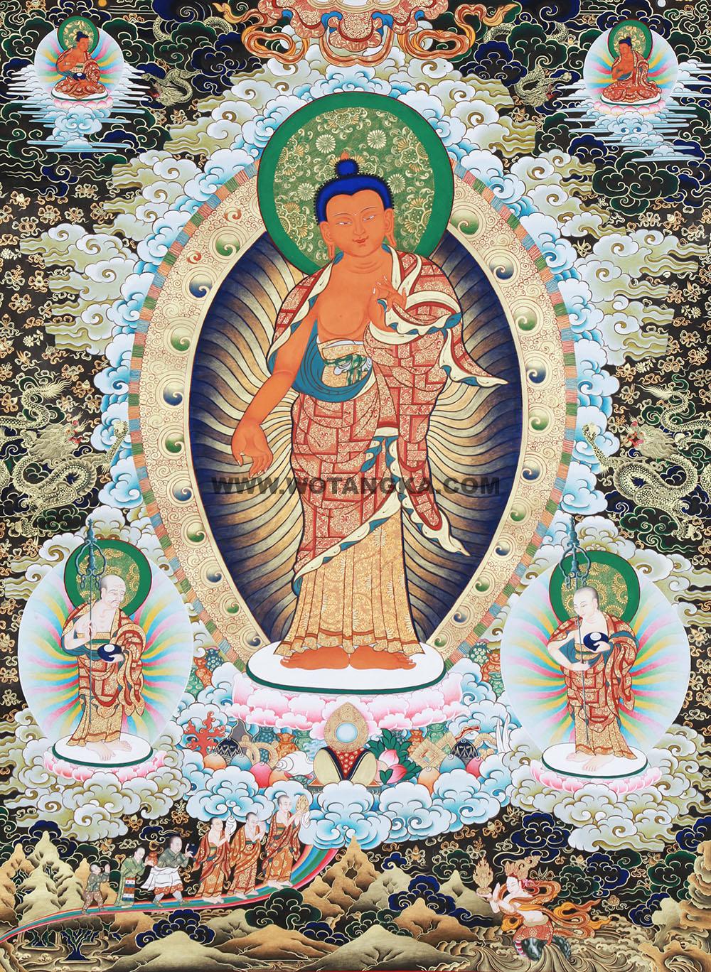 黑金唐卡-释迦牟尼佛