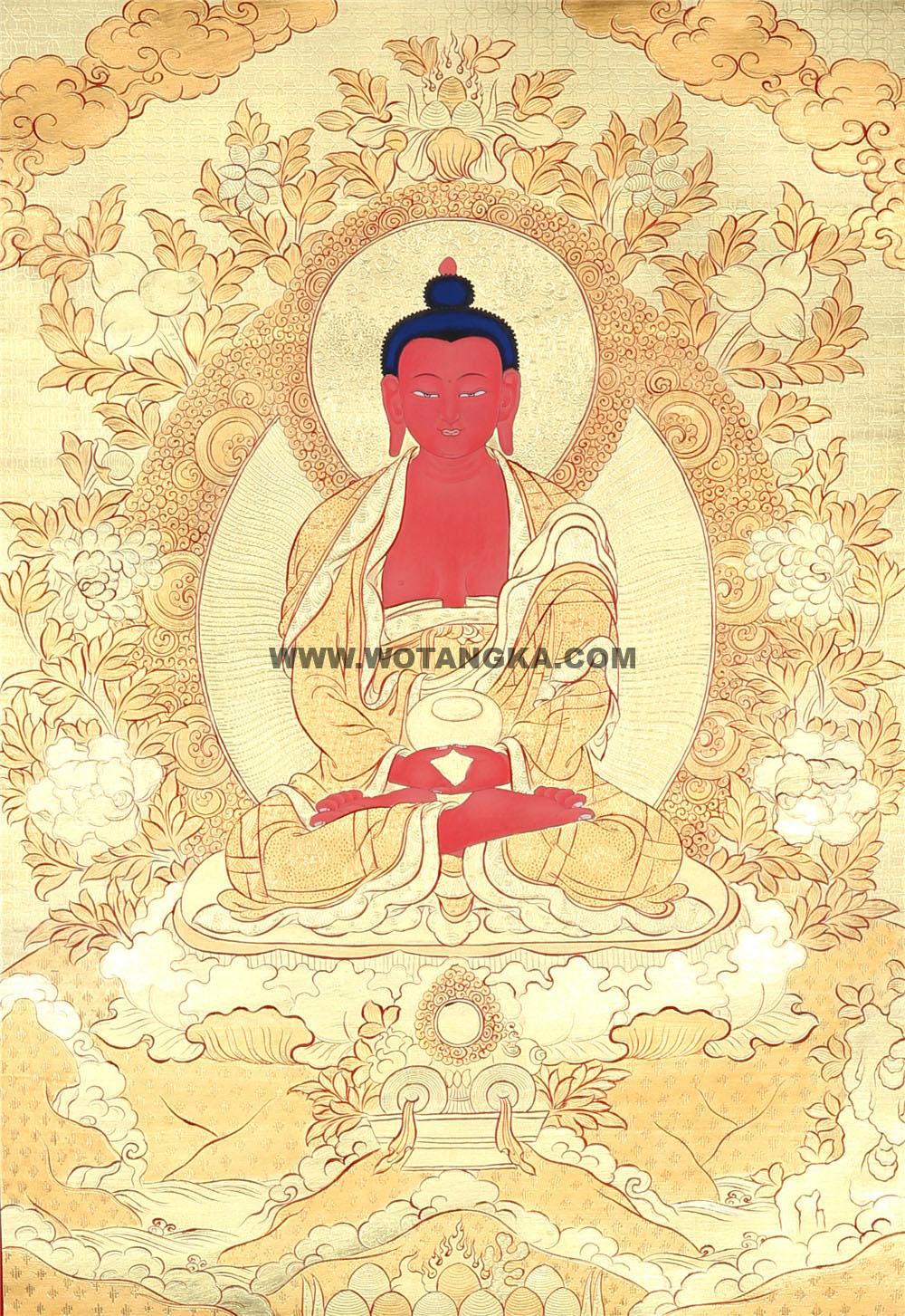 黄金唐卡-阿弥陀佛