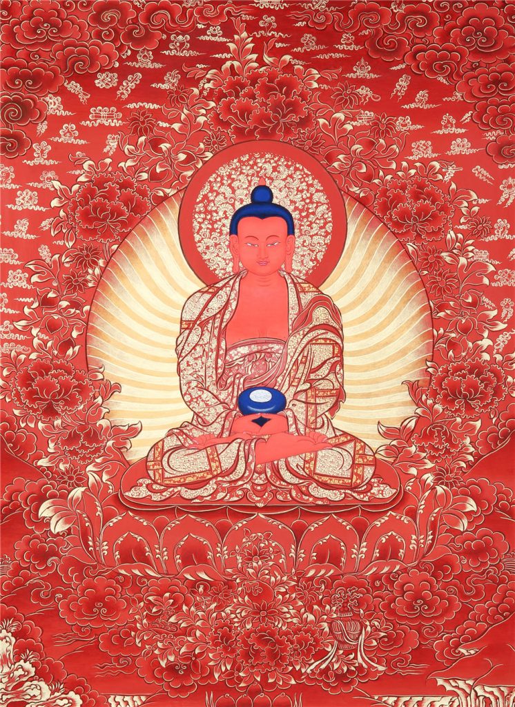 红金唐卡-阿弥陀佛