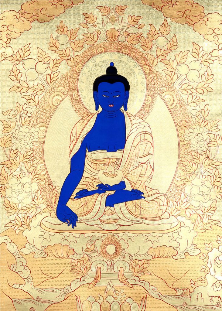 黄金唐卡-药师佛