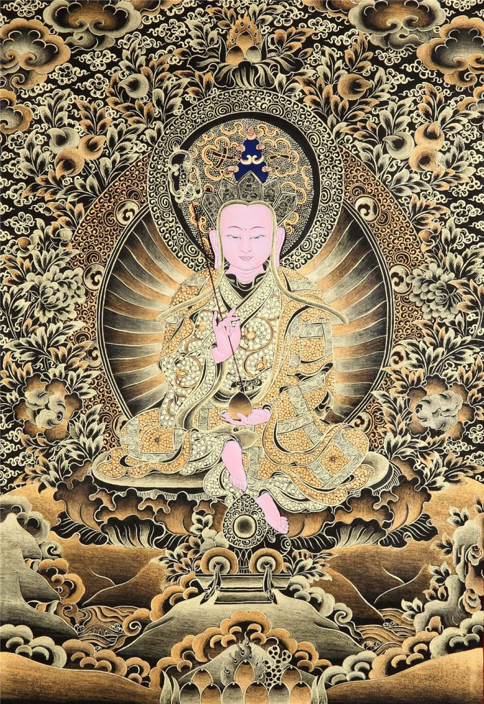 黑金唐卡-地藏王菩萨