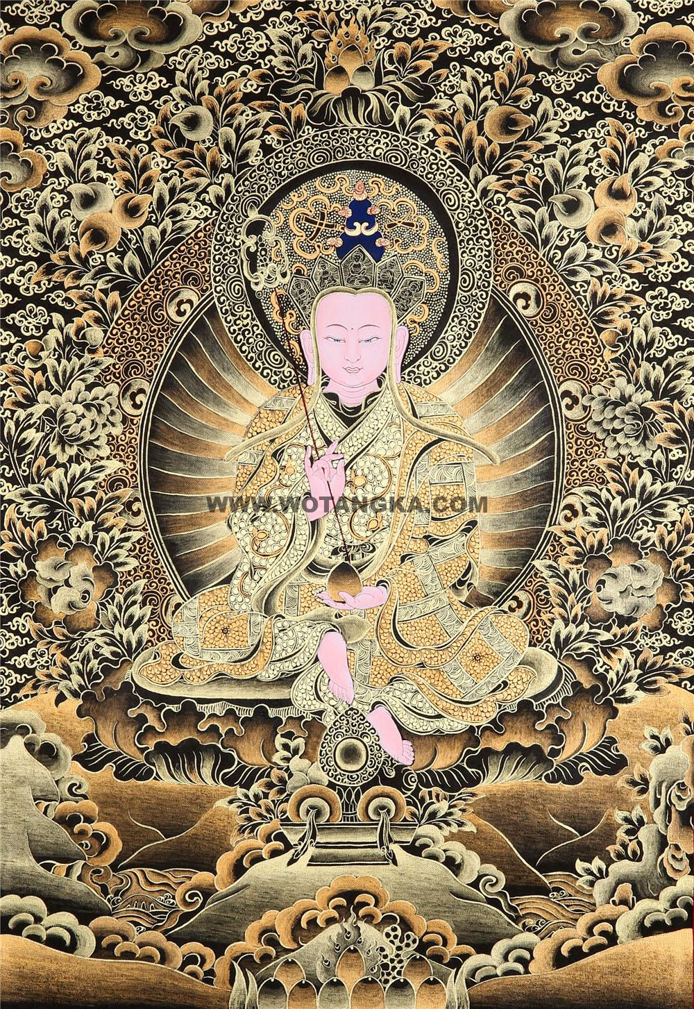 编号188-967453：黑金唐卡-地藏王菩萨（90*60CM左右）