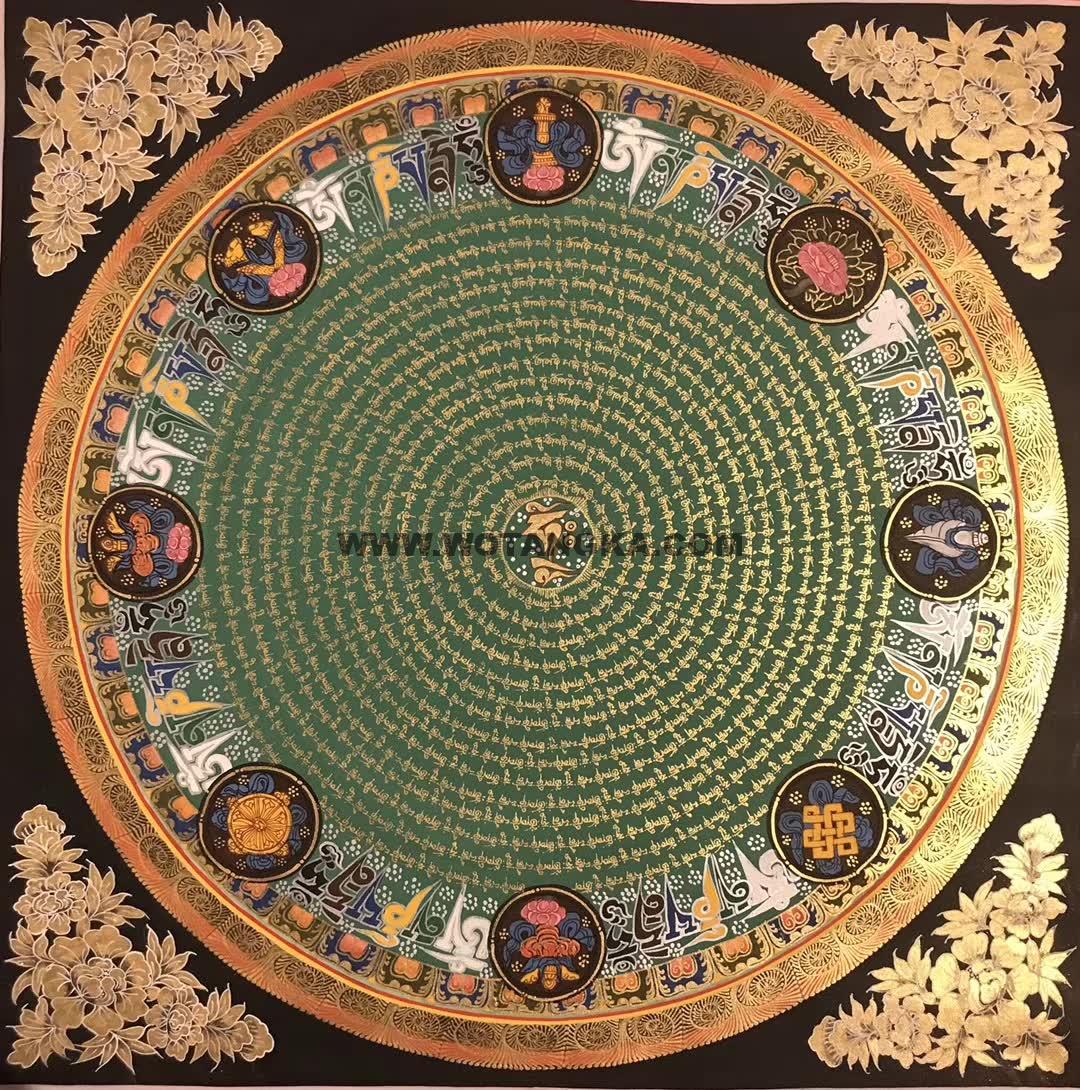 编号191-461013：彩绘唐卡-吉祥八宝坛城（150*150CM左右）