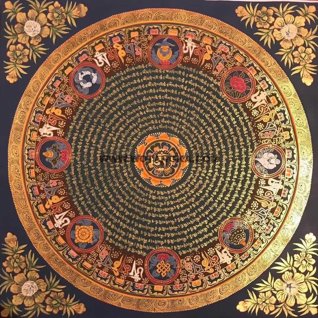 编号191-502594：彩绘唐卡-吉祥八宝坛城（150*150CM左右）