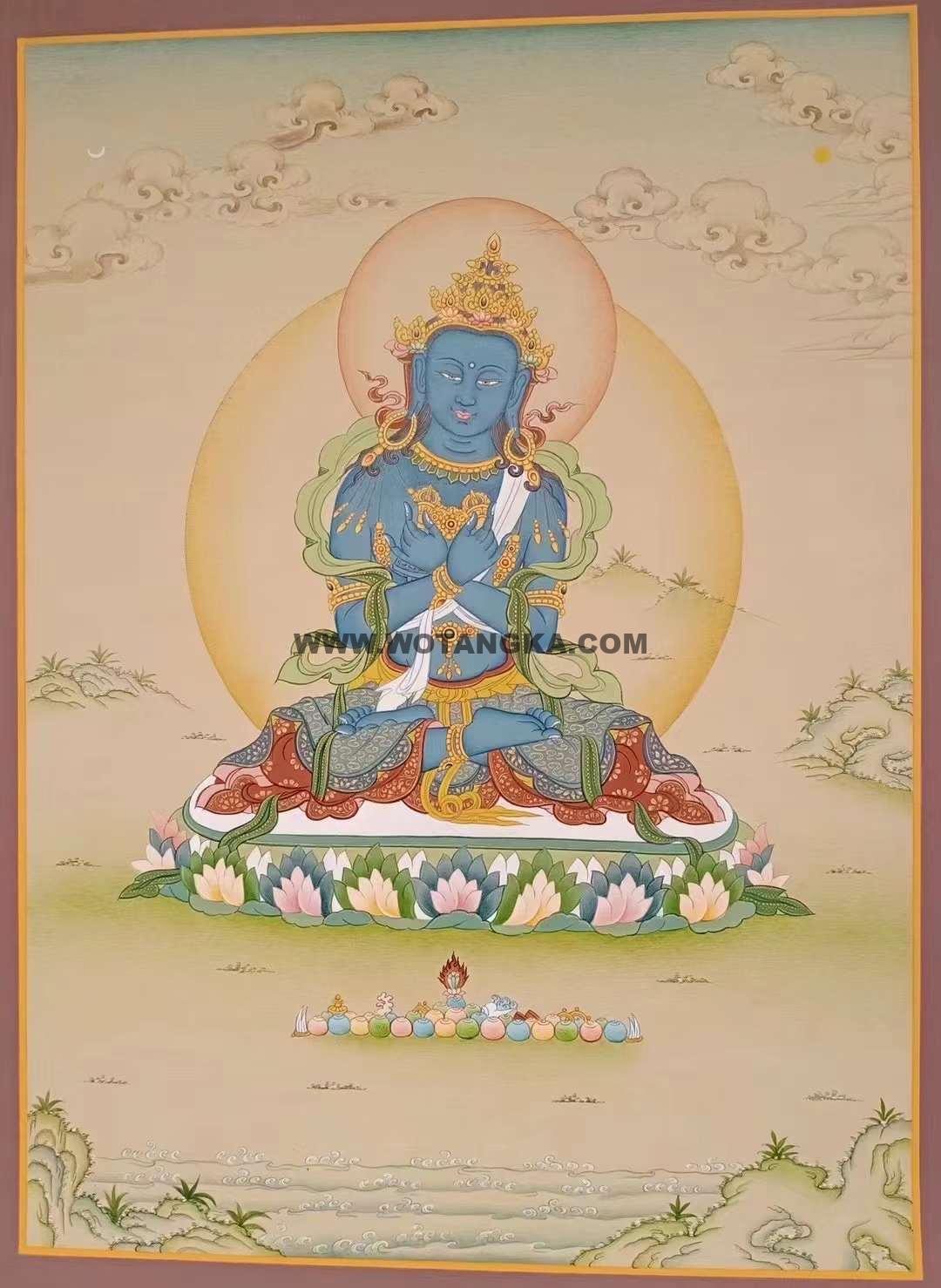 编号172-533249:彩绘唐卡-金刚总持佛(65*40CM左右)