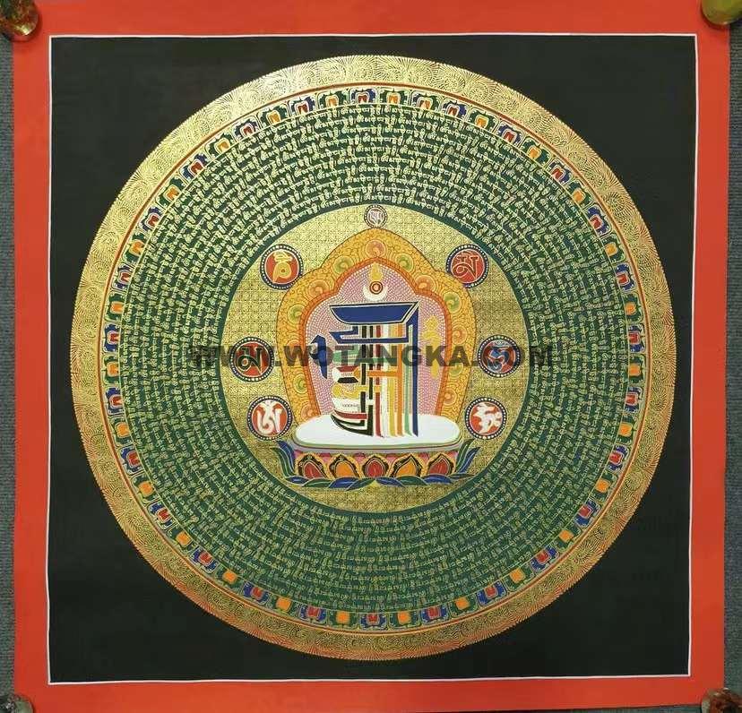 编号191-317767：彩绘唐卡-十相自在坛城（100*100CM左右）