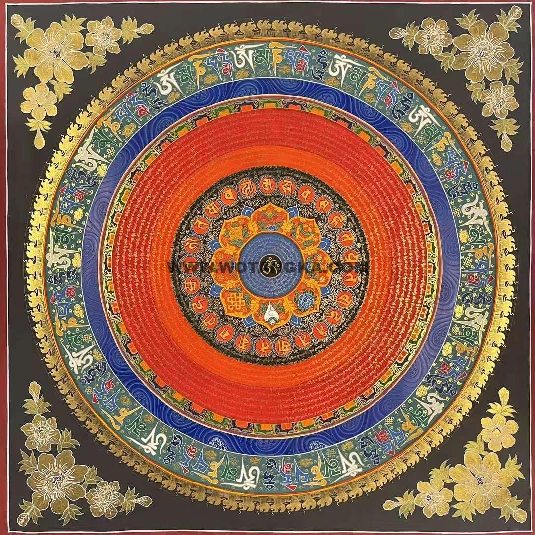 编号172-454830：彩绘唐卡-吉祥八宝坛城（150*150CM左右）