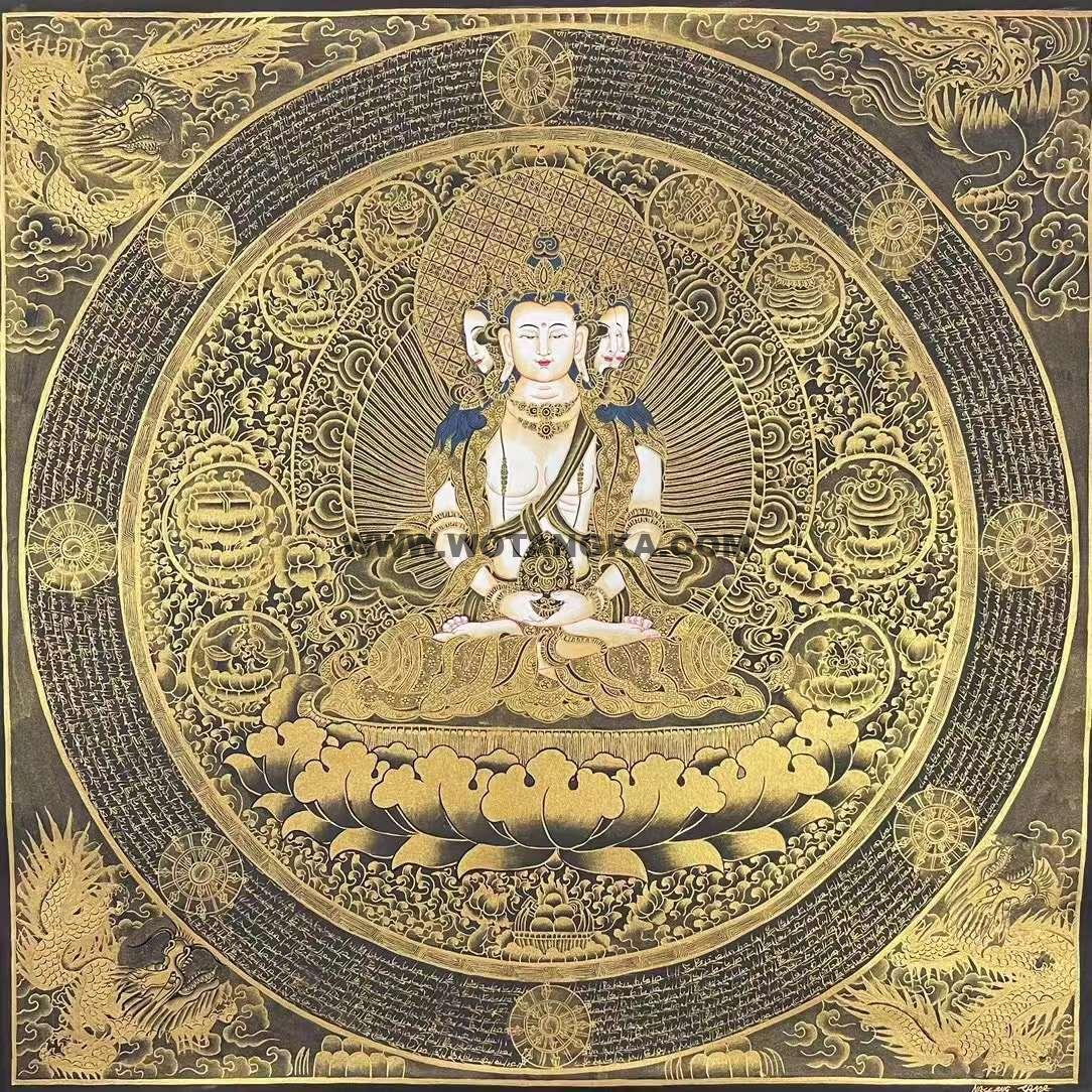 2022.05.22-尼泊尔那噶王黑金唐卡推荐与赏析