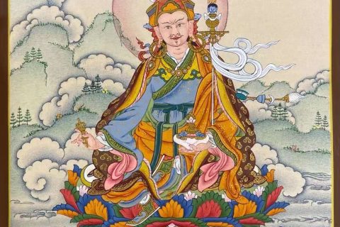 编号172-627963：彩绘唐卡-莲花生大士（30*20CM左右）
