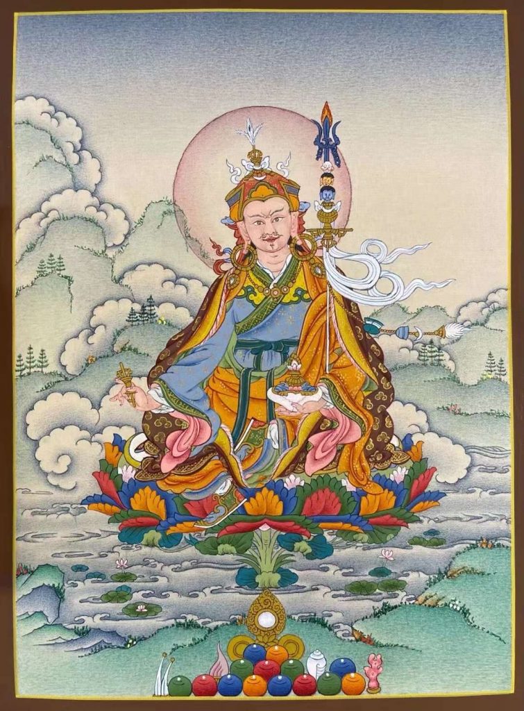 编号172-627963：彩绘唐卡-莲花生大士（30*20CM左右）