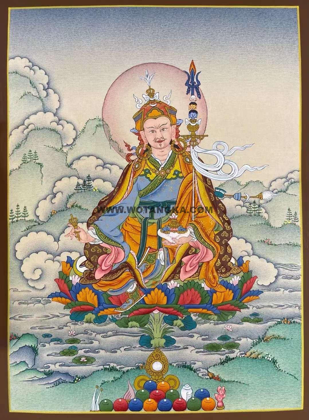 编号172-627963：彩绘唐卡-莲花生大士（30*20CM左右）