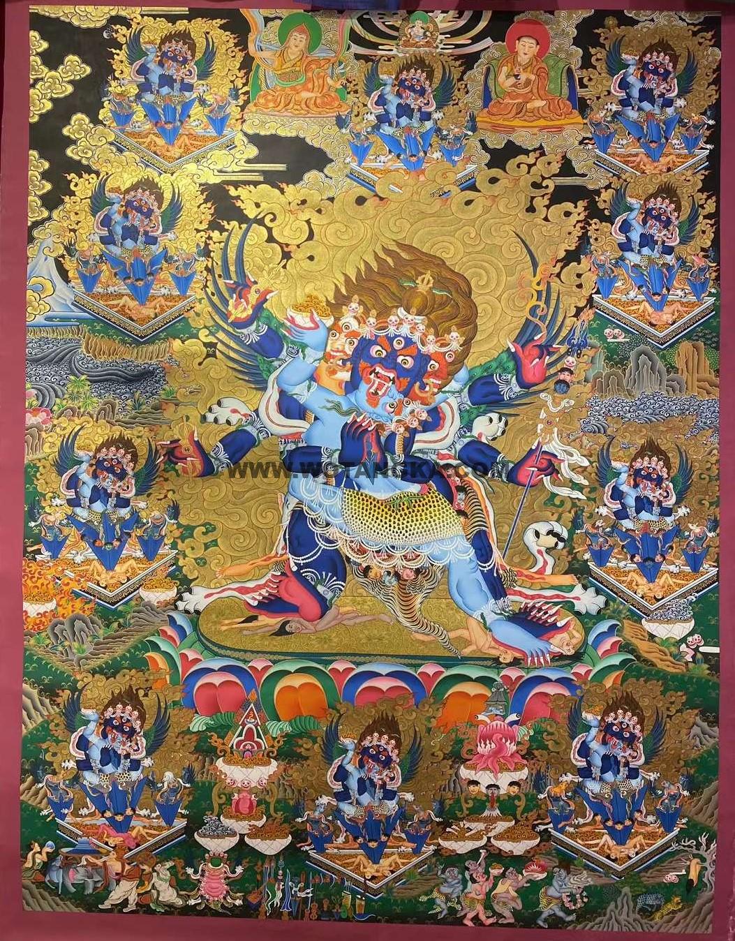 编号153-317809:彩绘唐卡-普巴金刚(150*110CM左右)