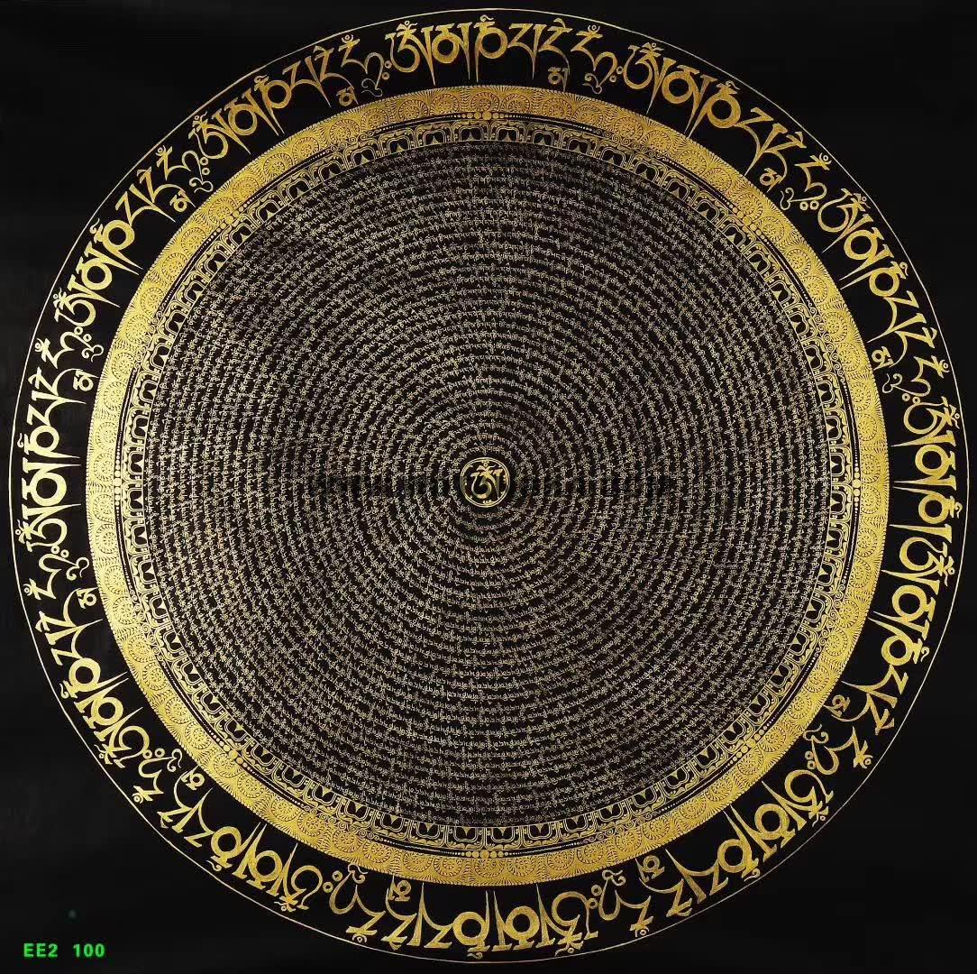 2022.05.16-黑金六字真言唐卡推荐与赏析