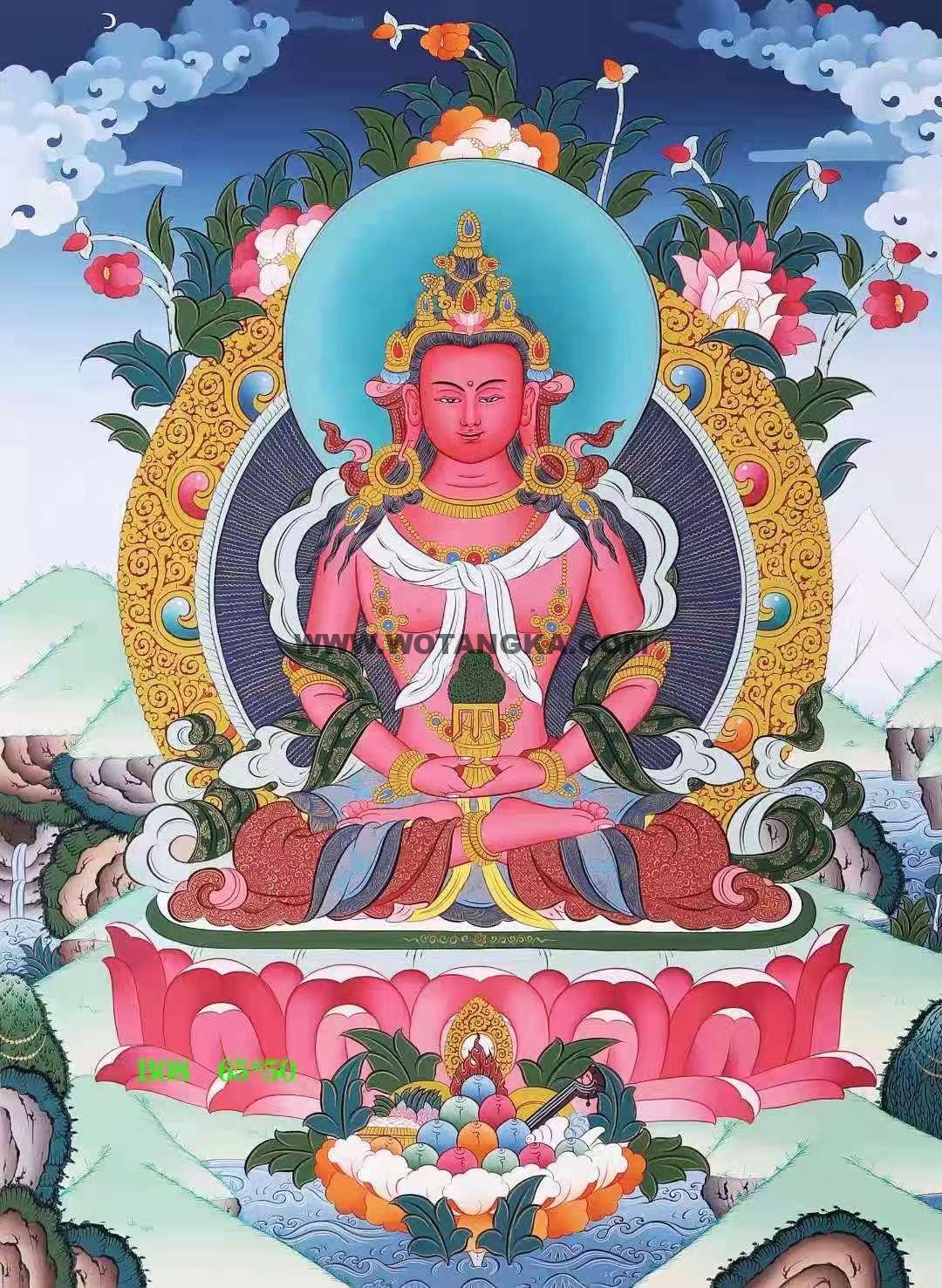 编号172-863985:彩绘唐卡-长寿佛(75*50CM左右)