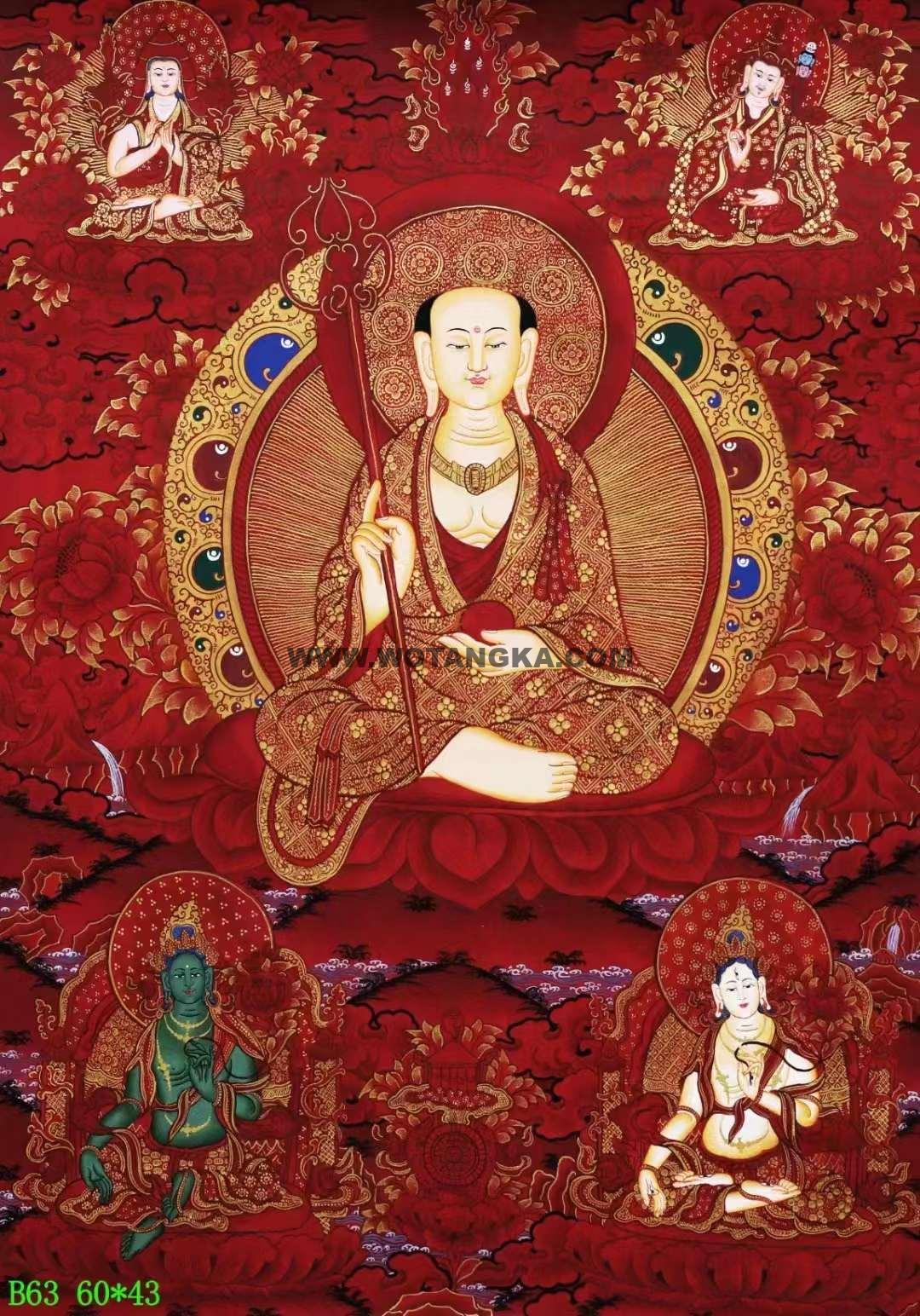 编号138-437757：红金唐卡-地藏王菩萨（60*43CM左右）