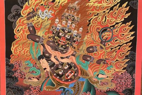 编号153-840544：彩绘唐卡-惹呼拉（78*55CM左右）