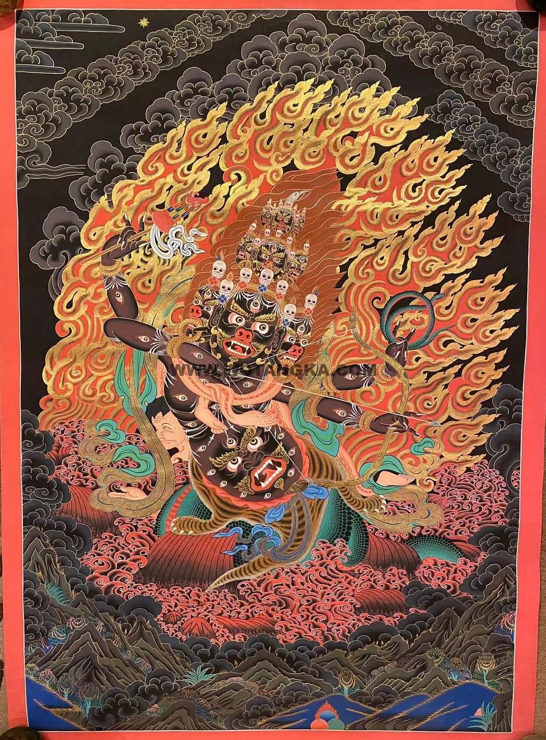 编号153-840544：彩绘唐卡-惹呼拉（78*55CM左右）