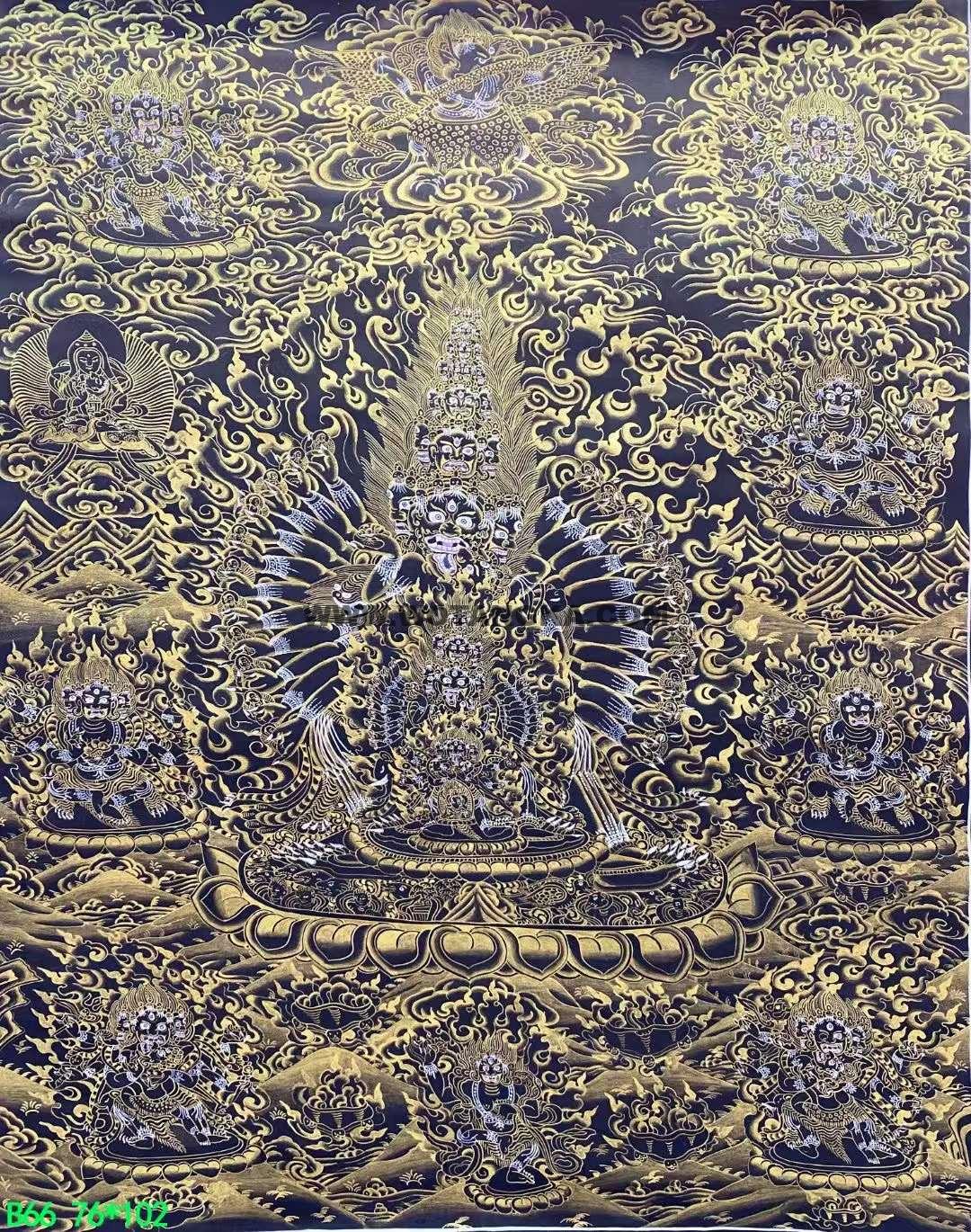 编号138-519987:黑金唐卡-惹呼拉(102*76CM左右)