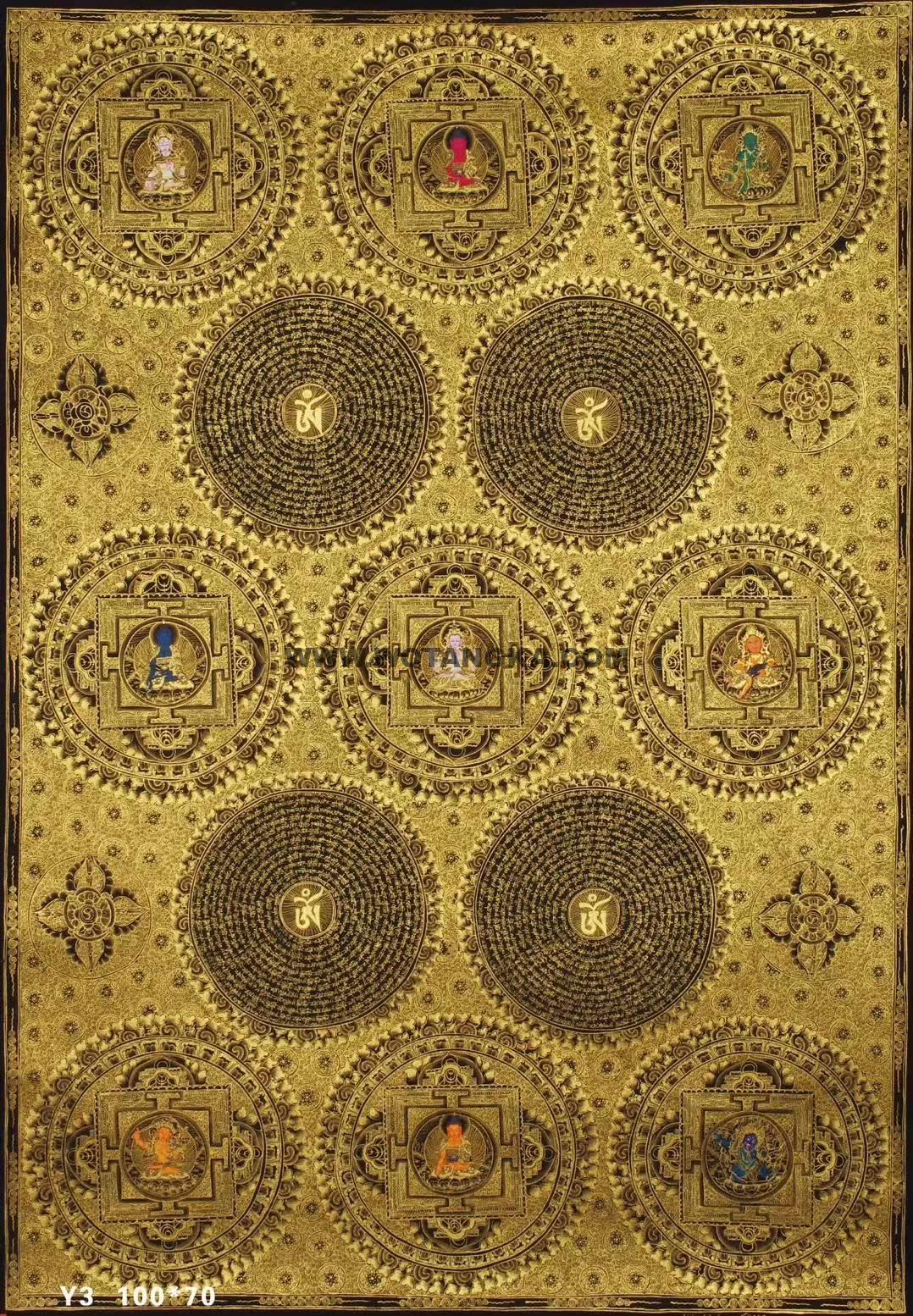 编号172-495812：黑金唐卡-十相自在坛城（100*70CM左右）