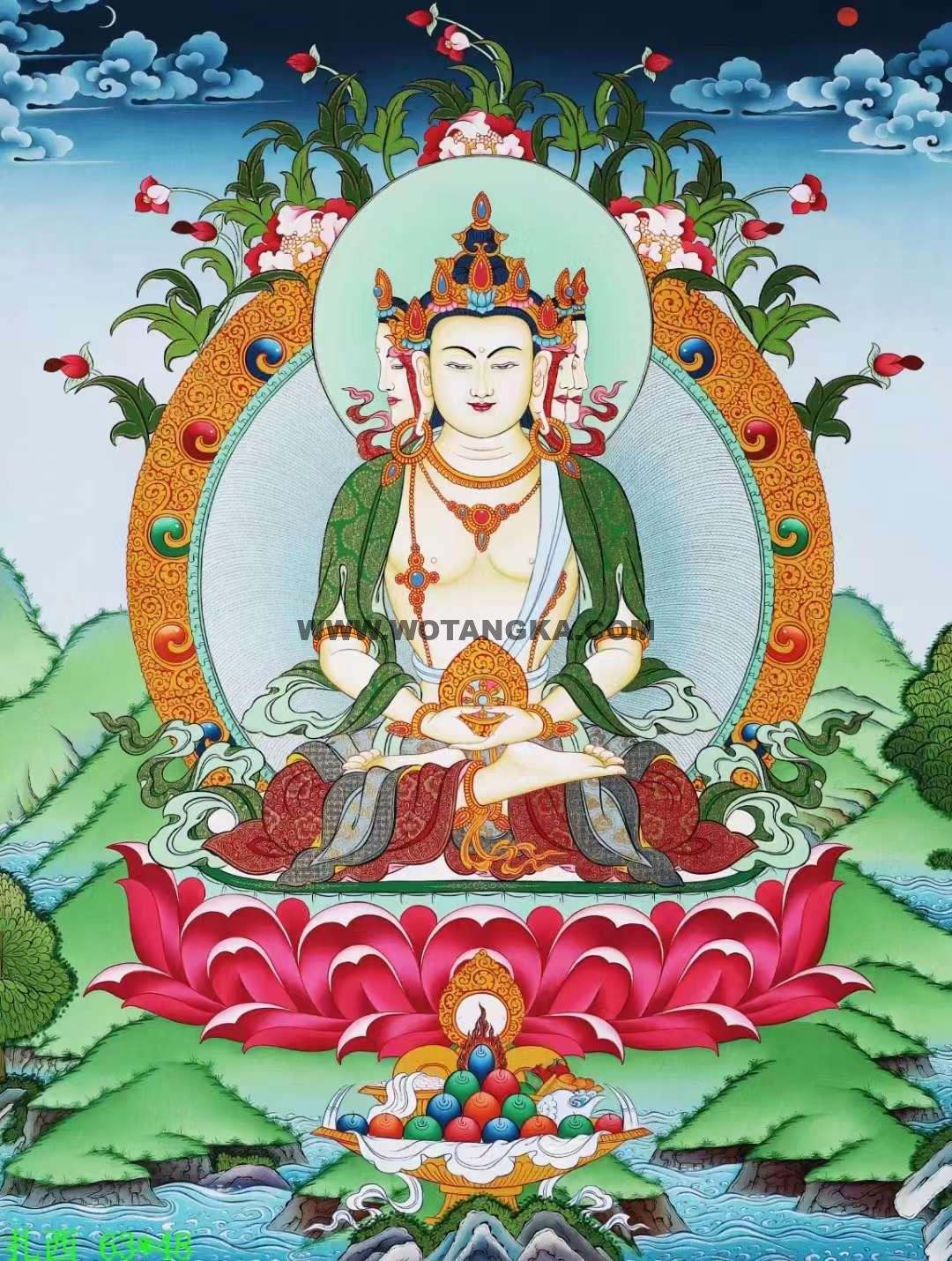 编号138-100960：彩绘唐卡-大日如来（63*44CM左右）