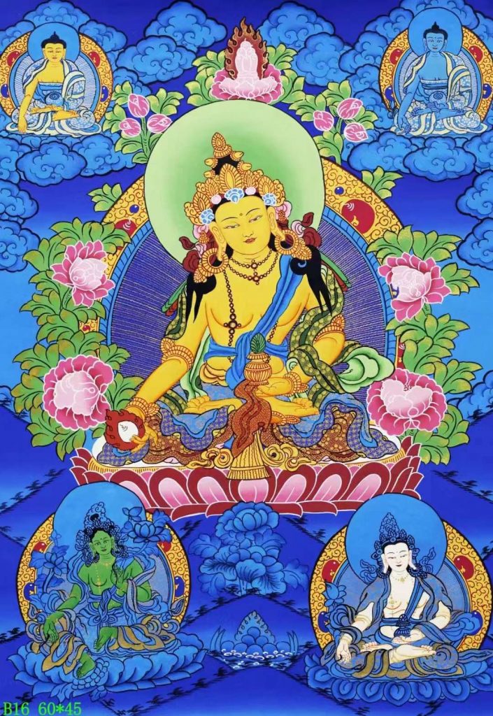 编号138-610725：彩绘唐卡-地藏王菩萨（60*45CM左右）