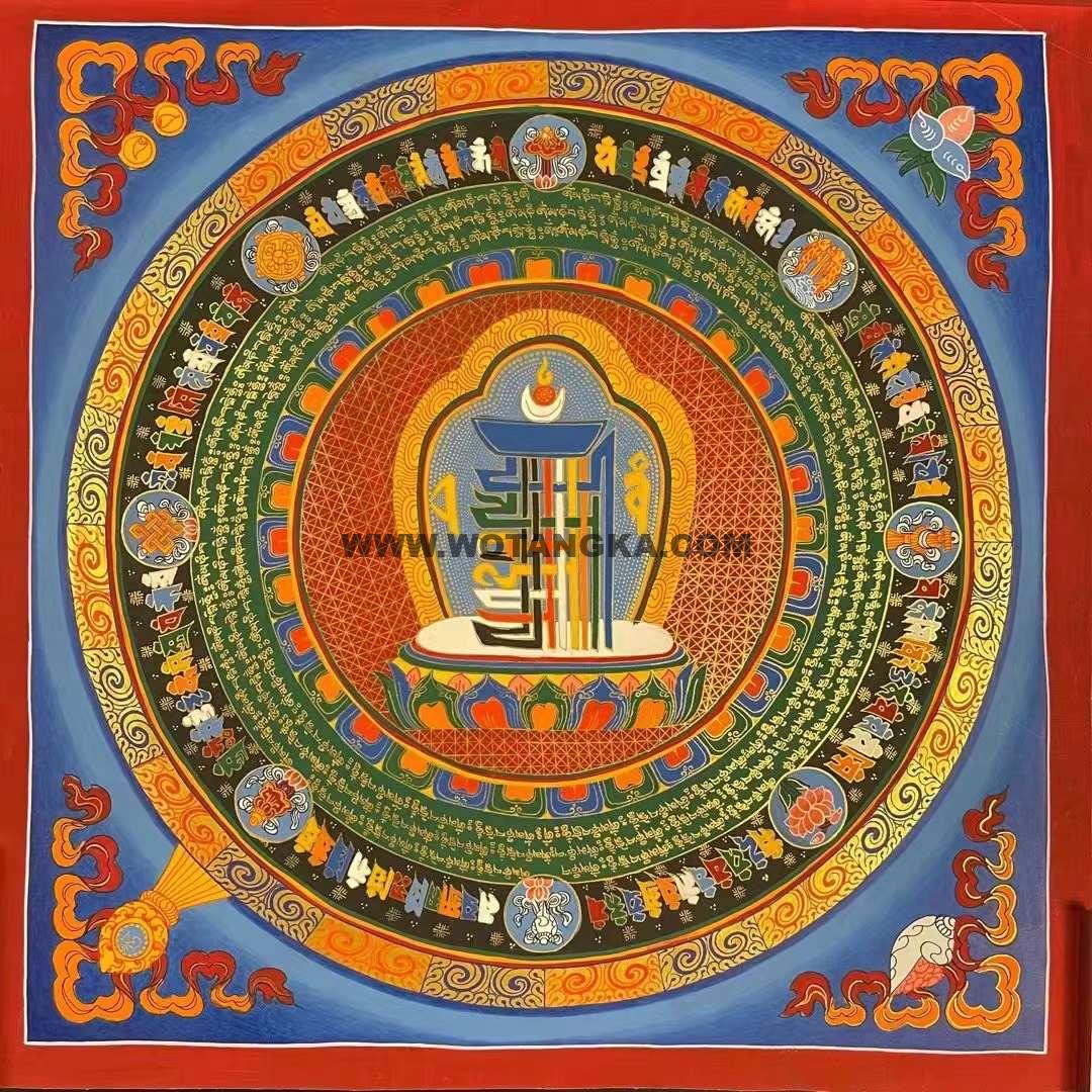 编号172-889444:彩绘唐卡-十相自在坛城(100*100CM左右)