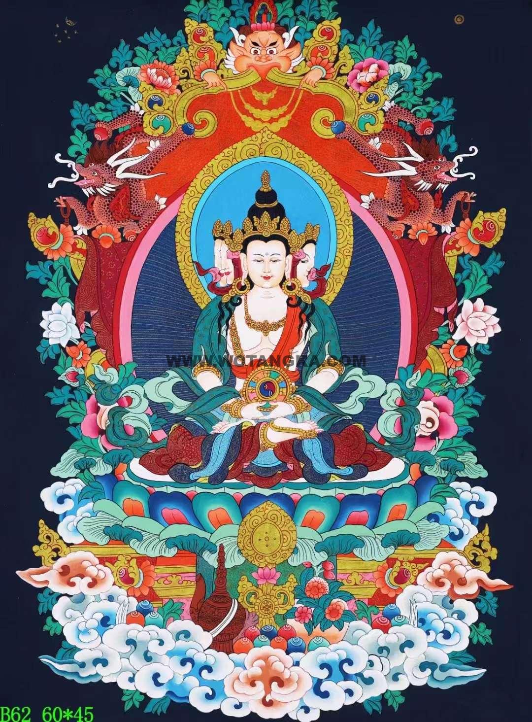 编号138-756495:彩绘唐卡-大日如来(60*45CM左右)